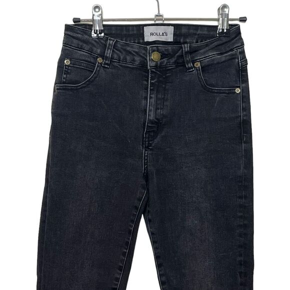 ROLLA'S Westcoast Ankle Jeans Washed Black Women’s Size 27 Mid Rise Skinny - Picture 2 of 12